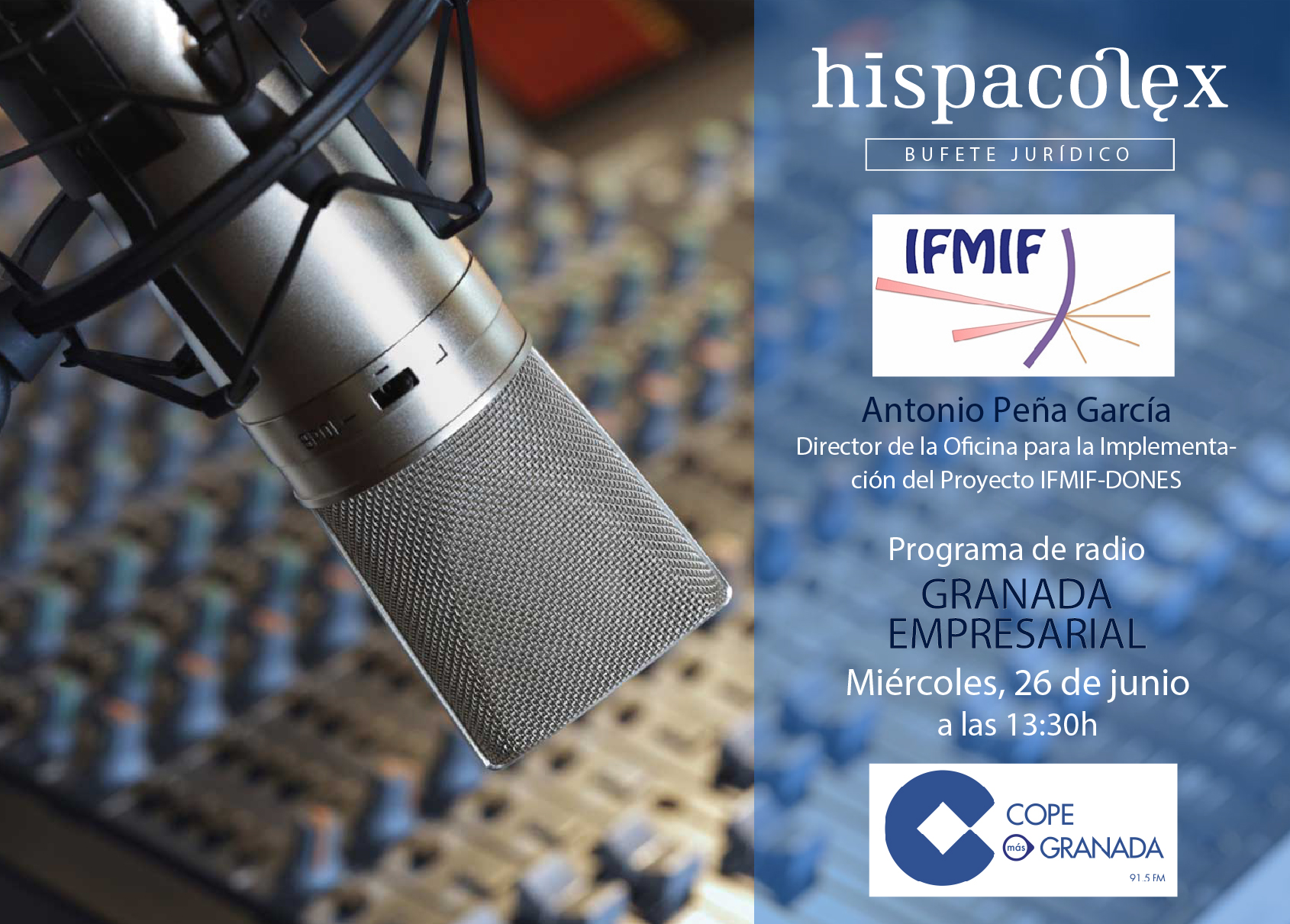 Imagen del audio Granada Empresarial: Entrevista a Antonio Peña, Director de la oficina para la implementación del proyecto IFMIF-DONES